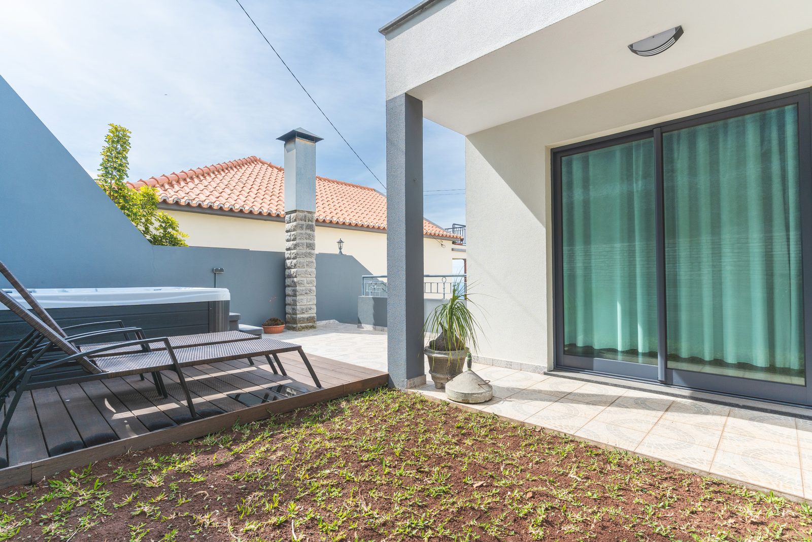 Upper garden with island views — Casa Saudade, Madeira
